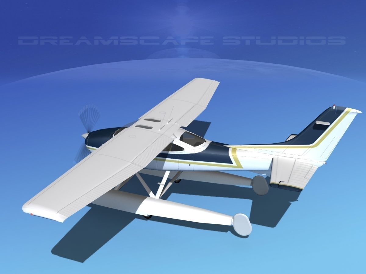 Cessna 182 Skylane Seaplane V14 3D model_8
