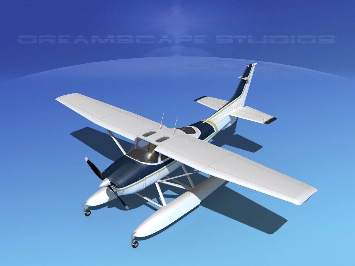 Cessna 182 Skylane Seaplane V14 3D model_10