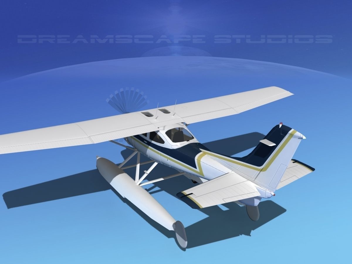 Cessna 182 Skylane Seaplane V14 3D model_7