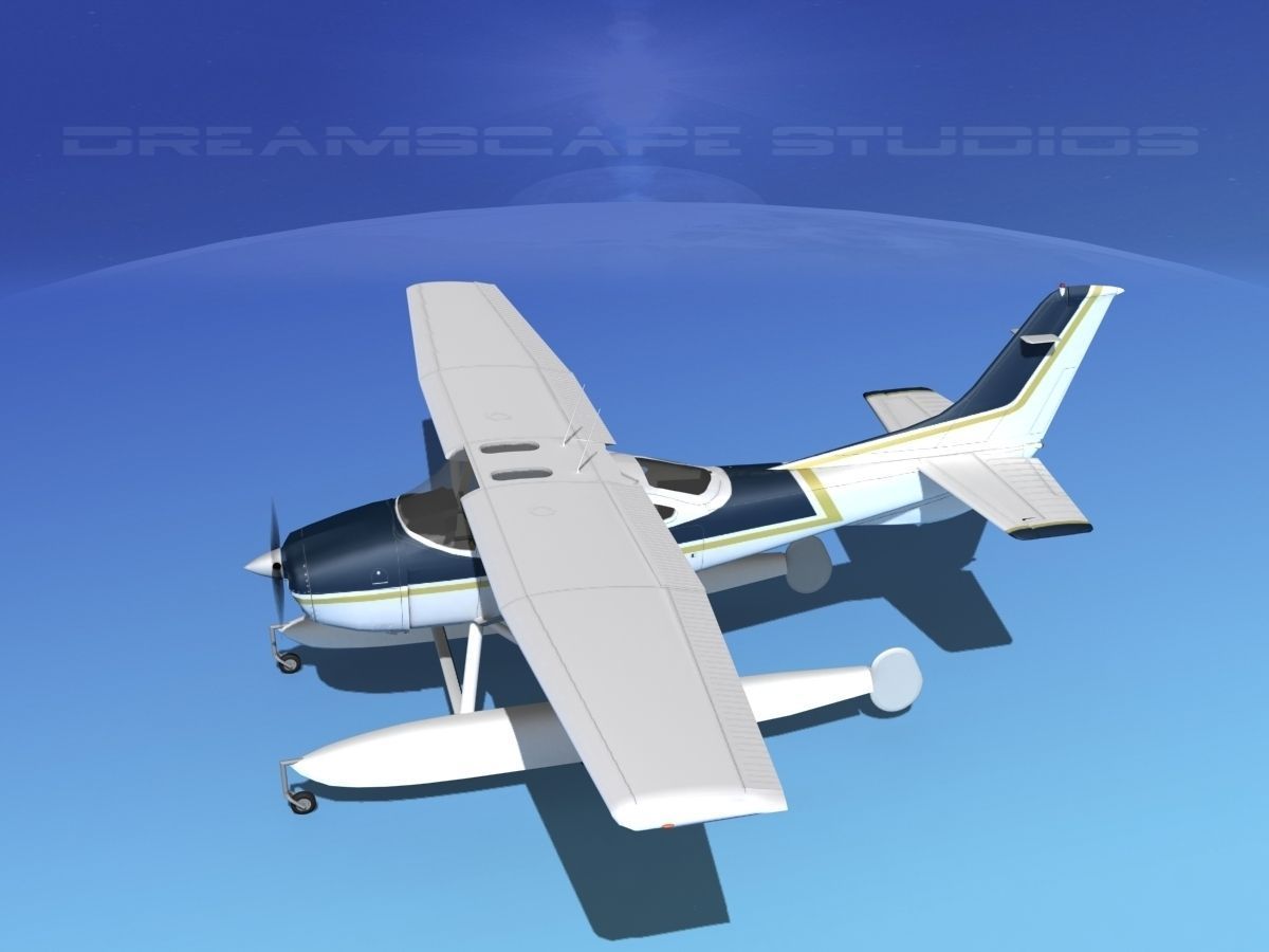 Cessna 182 Skylane Seaplane V14 3D model_9