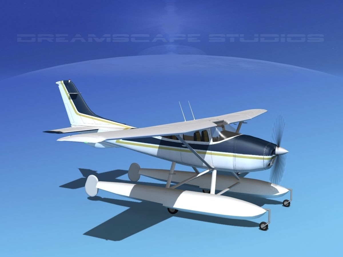 Cessna 182 Skylane Seaplane V14 3D model_3
