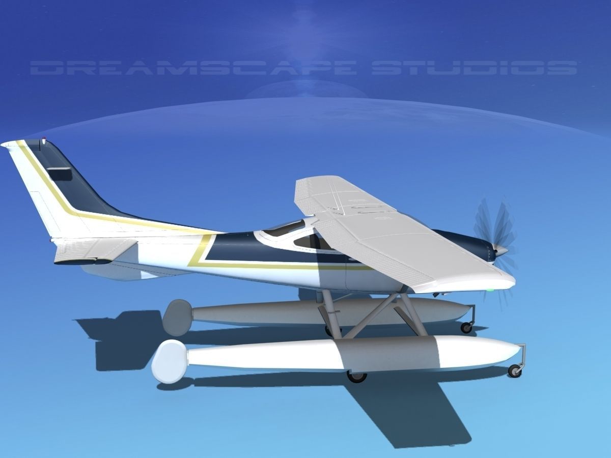 Cessna 182 Skylane Seaplane V14 3D model_4