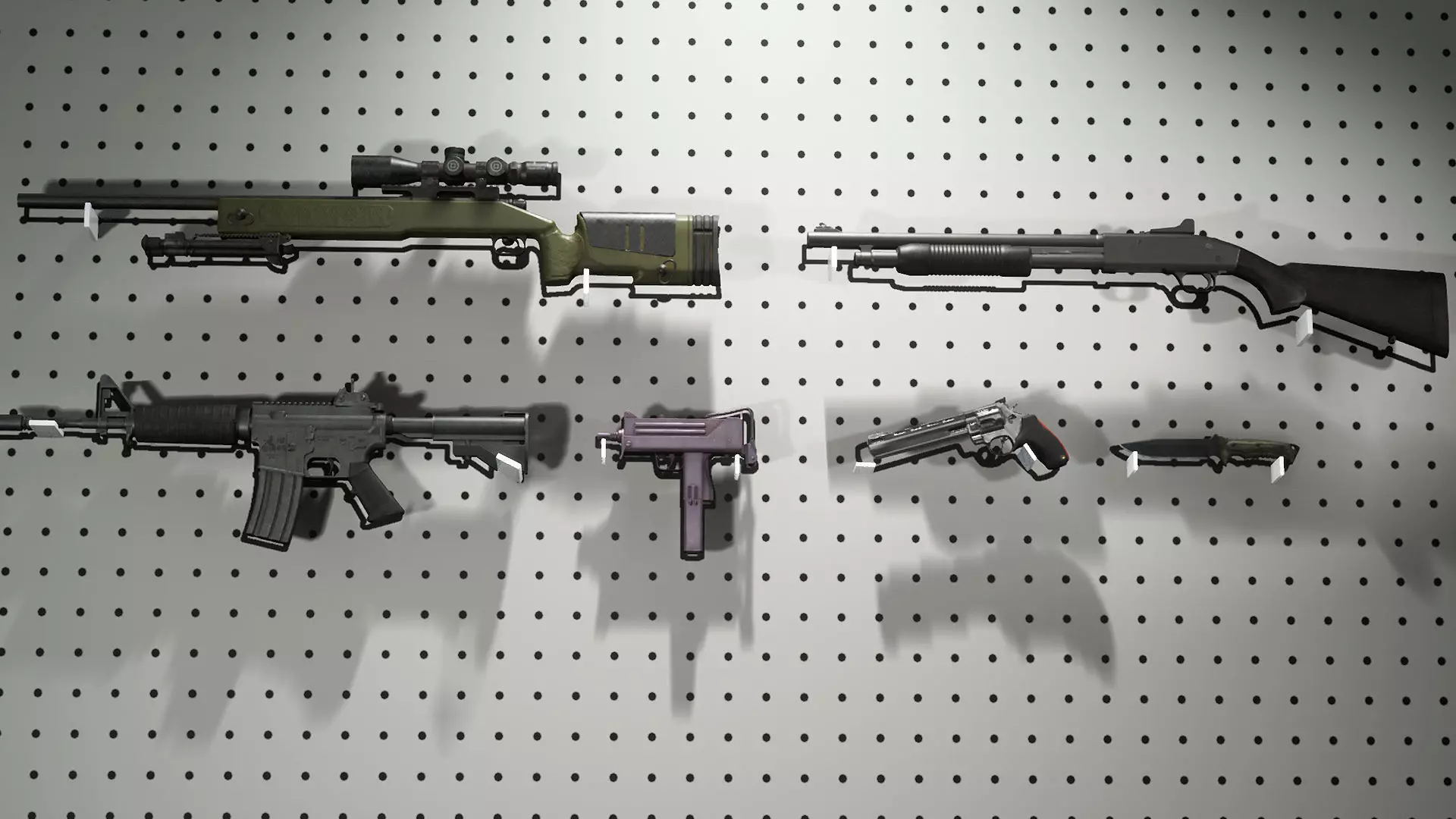 The Arsenal - 6 weapons UE4 pack Low-poly 3D model_0