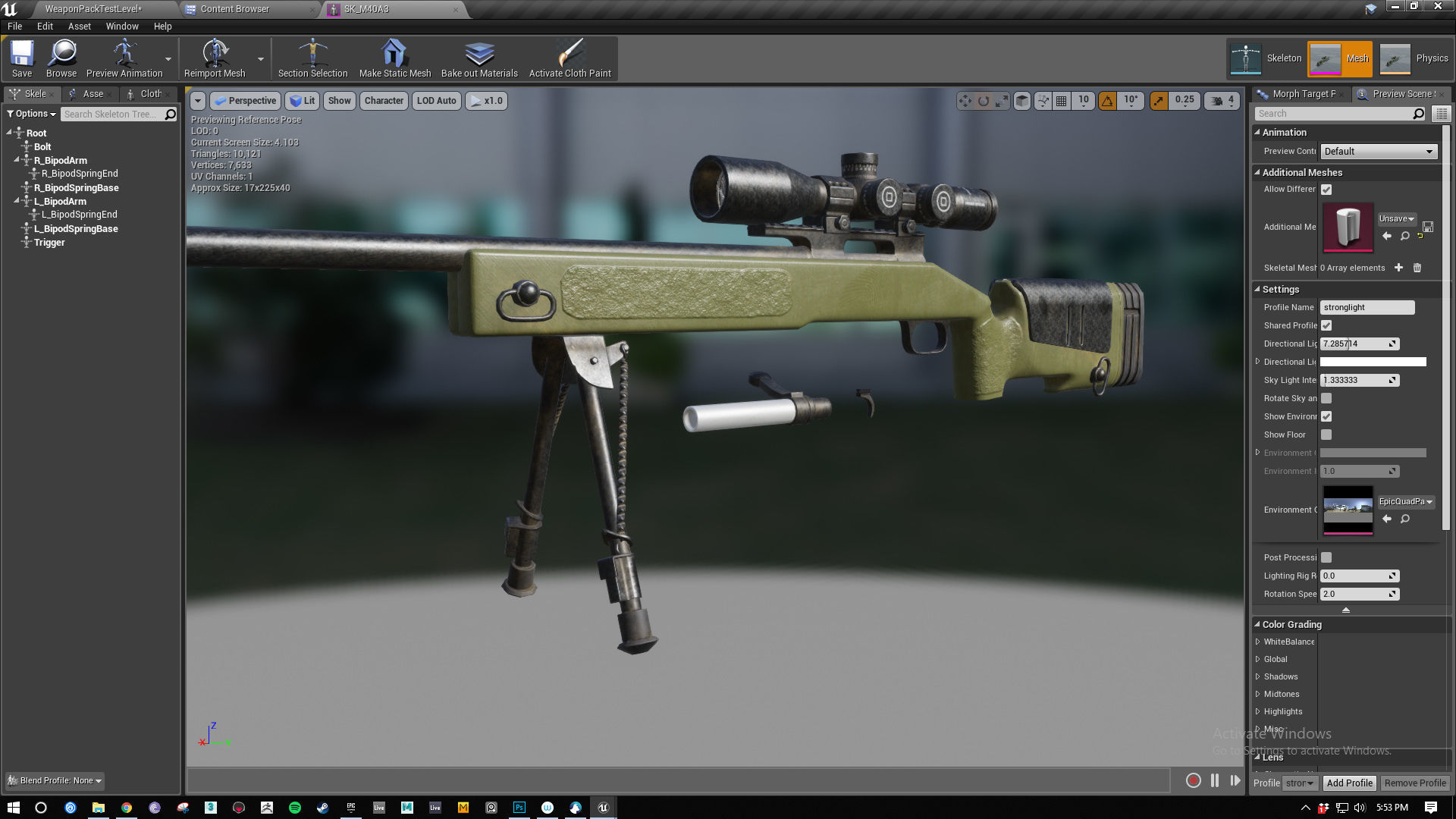 The Arsenal - 6 weapons UE4 pack Low-poly 3D model_3