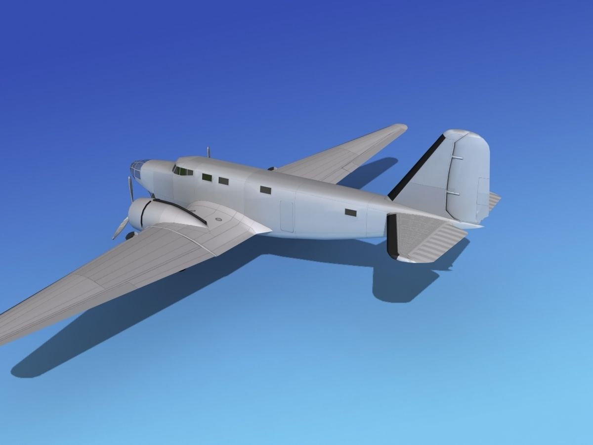 Douglas B-18A Bolo Bare Metal 3D model_9