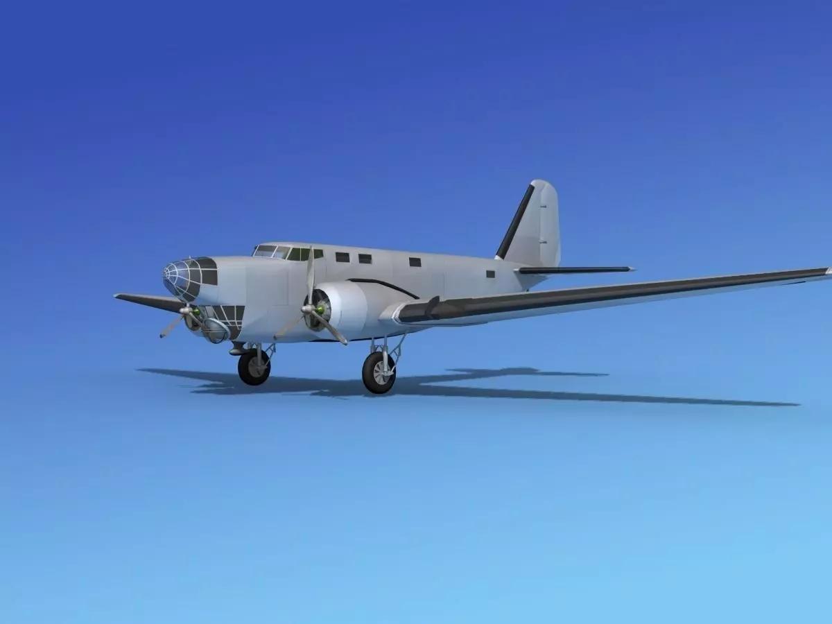 Douglas B-18A Bolo Bare Metal 3D model_0