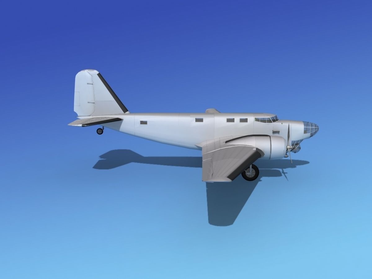Douglas B-18A Bolo Bare Metal 3D model_5