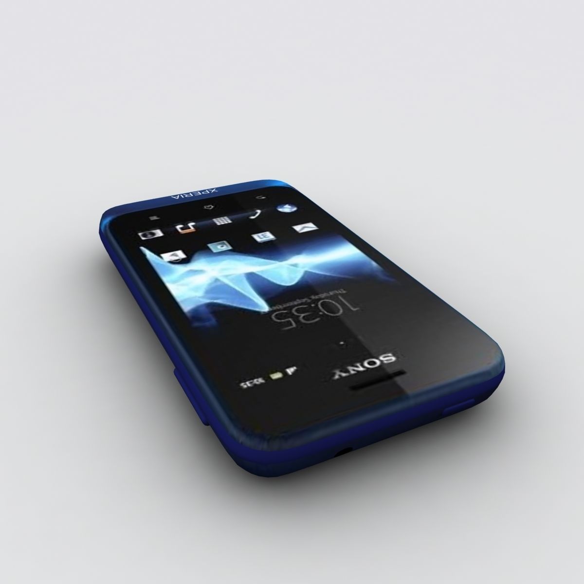 Sony Xperia Tipo blue 3D model_2