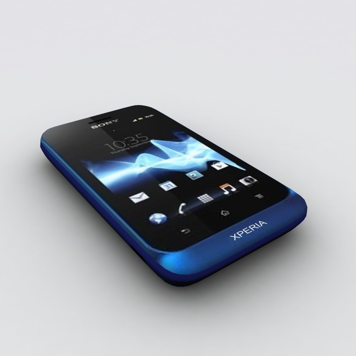 Sony Xperia Tipo blue 3D model_4