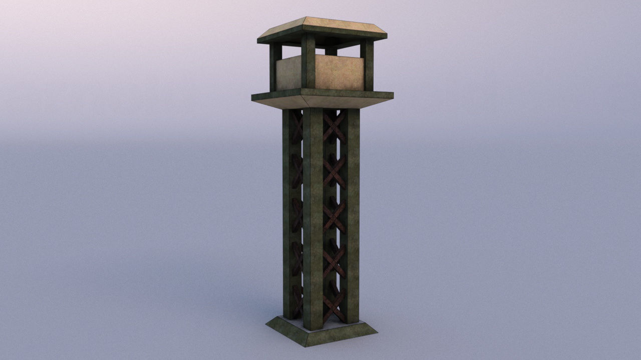 Watchtower 02 Low-poly 3D model_3
