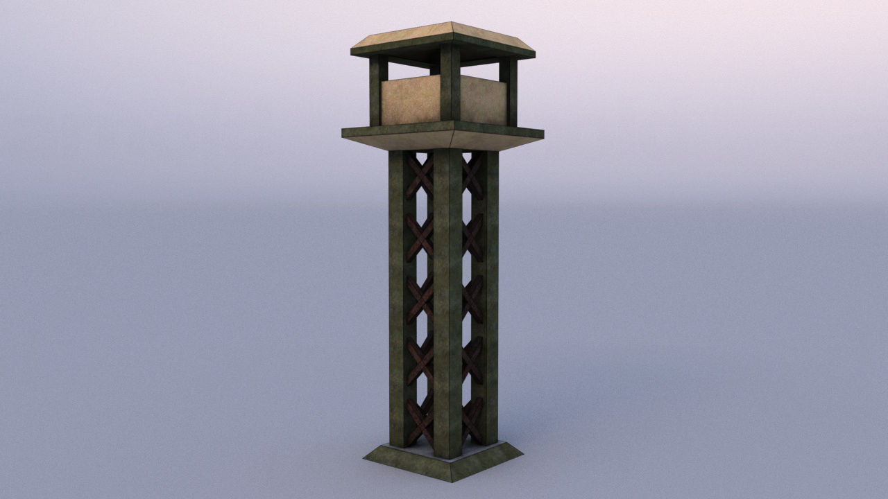 Watchtower 02 Low-poly 3D model_7