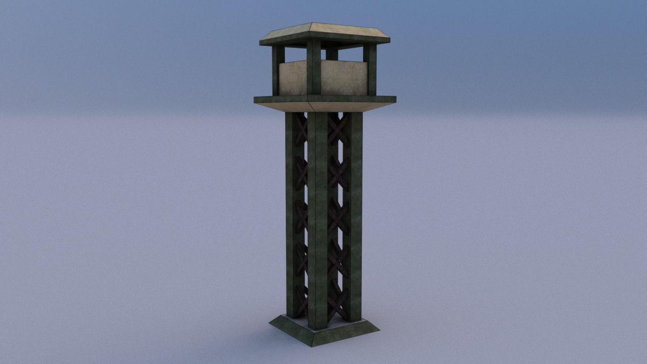 Watchtower 02 Low-poly 3D model_5