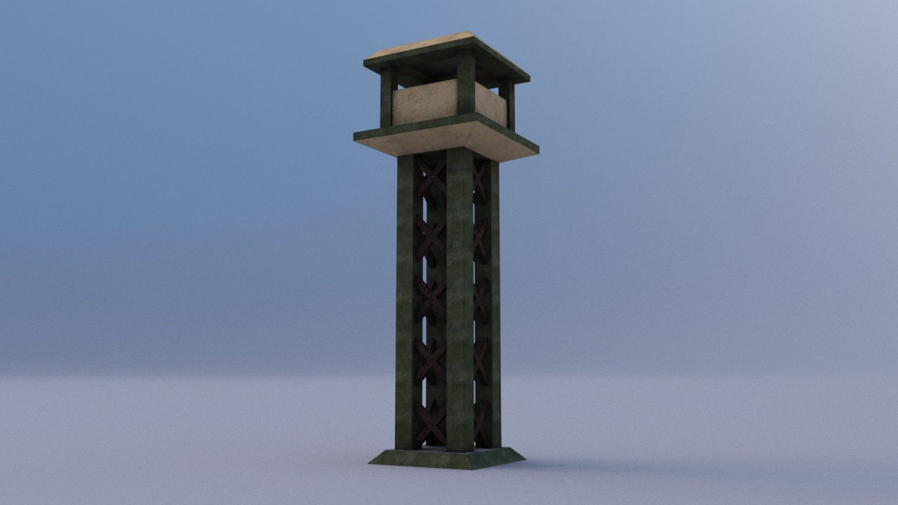 Watchtower 02 Low-poly 3D model_8