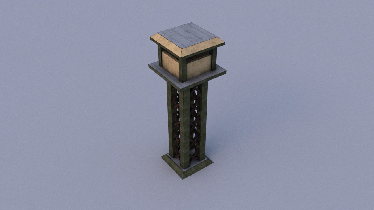 Watchtower 02 Low-poly 3D model_1