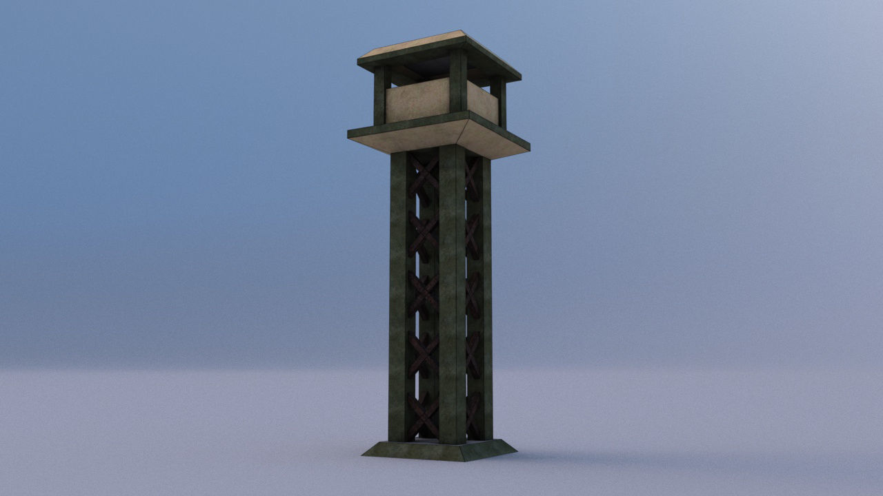 Watchtower 02 Low-poly 3D model_9
