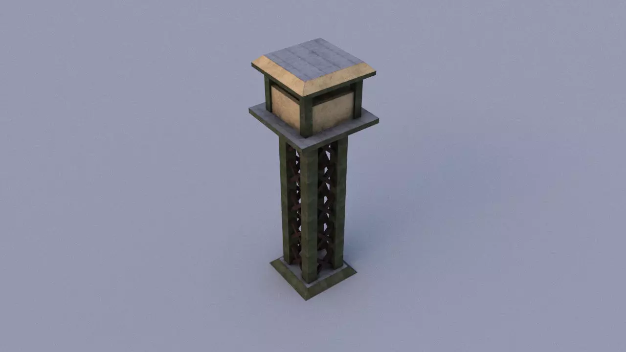 Watchtower 02 Low-poly 3D model_0