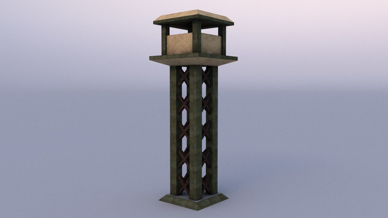 Watchtower 02 Low-poly 3D model_6