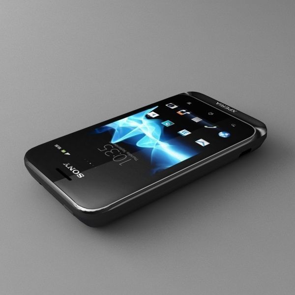 Sony Xperia tipo dual black 3D model_2