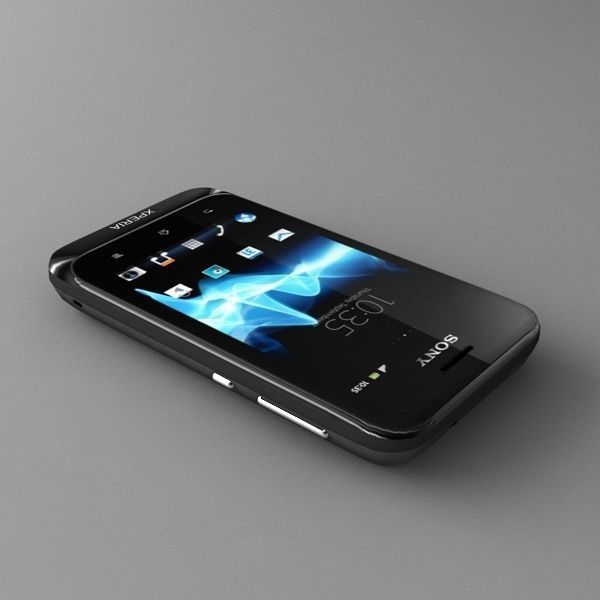 Sony Xperia tipo dual black 3D model_1