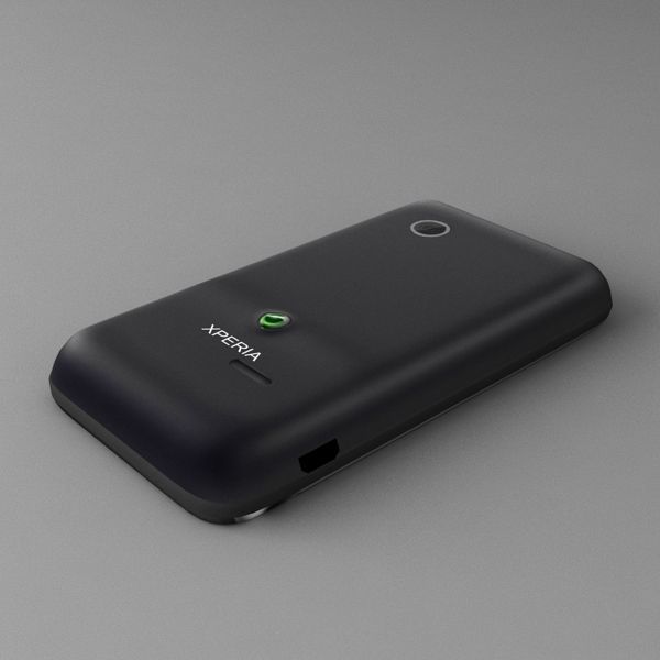 Sony Xperia tipo dual black 3D model_4