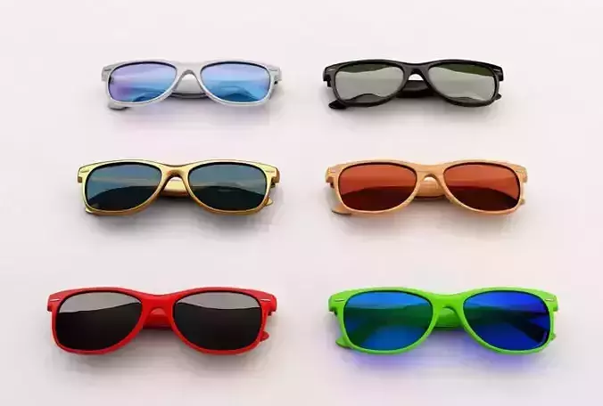 SUNGLASSES two Low-poly 3D model