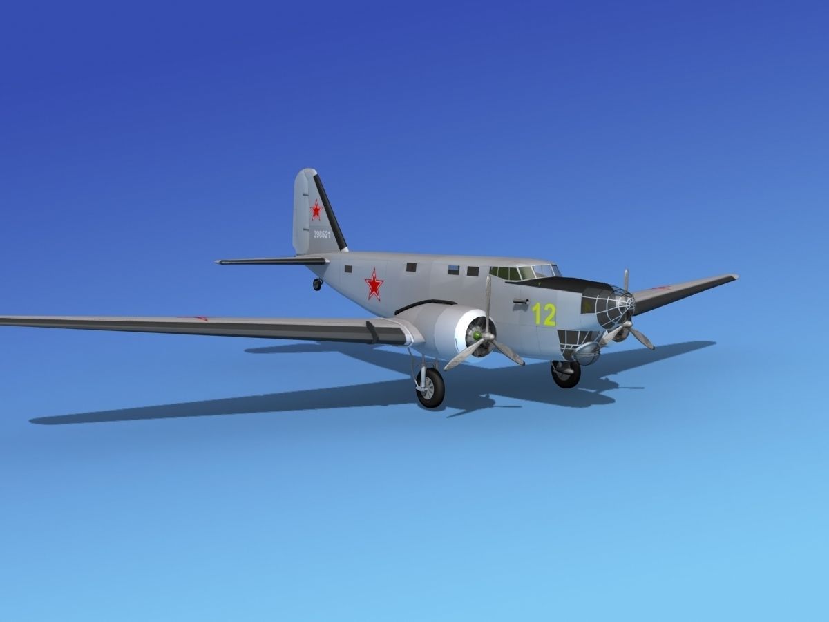 Douglas B-18A Bolo V09 3D model_4