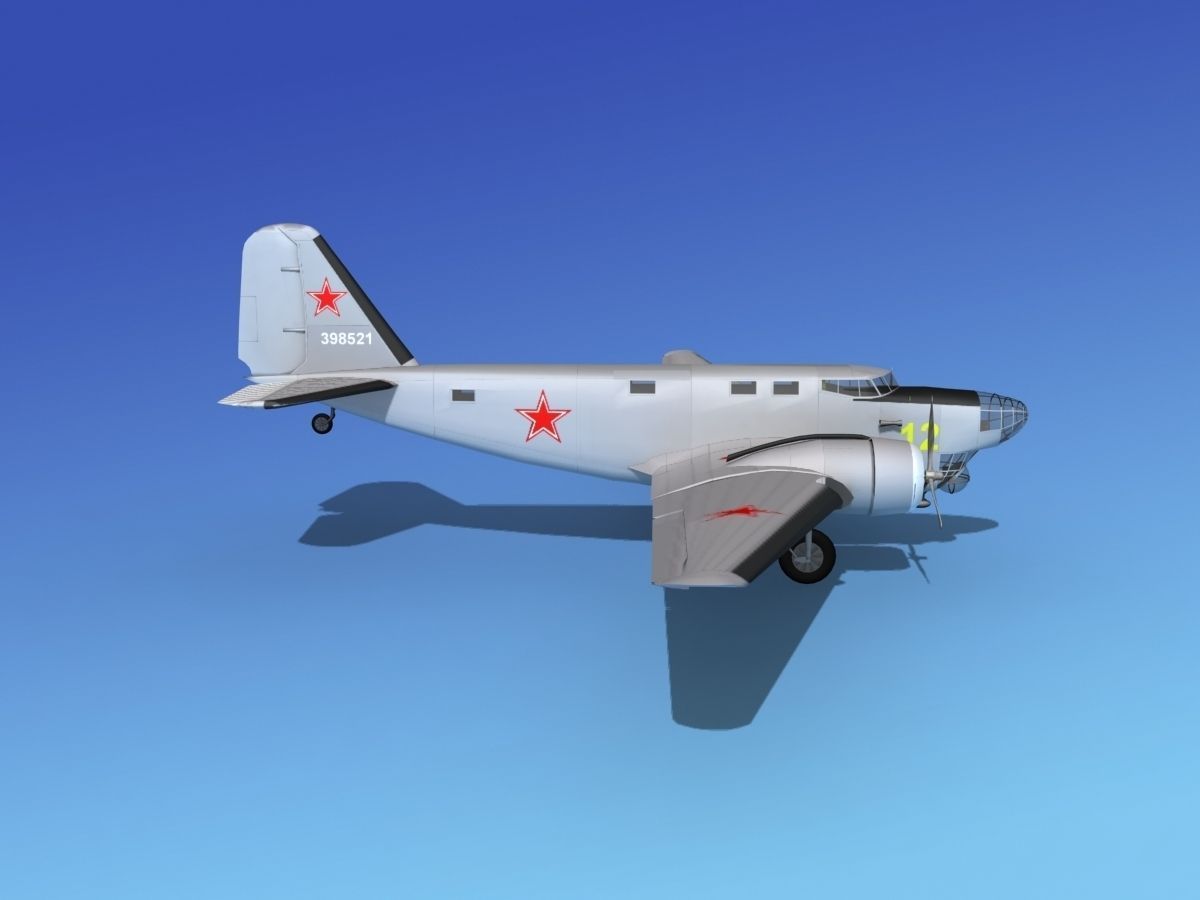 Douglas B-18A Bolo V09 3D model_5