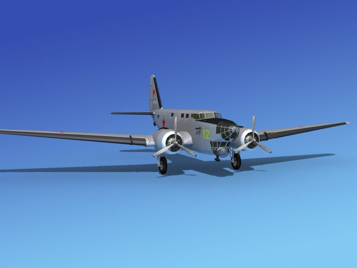 Douglas B-18A Bolo V09 3D model_2