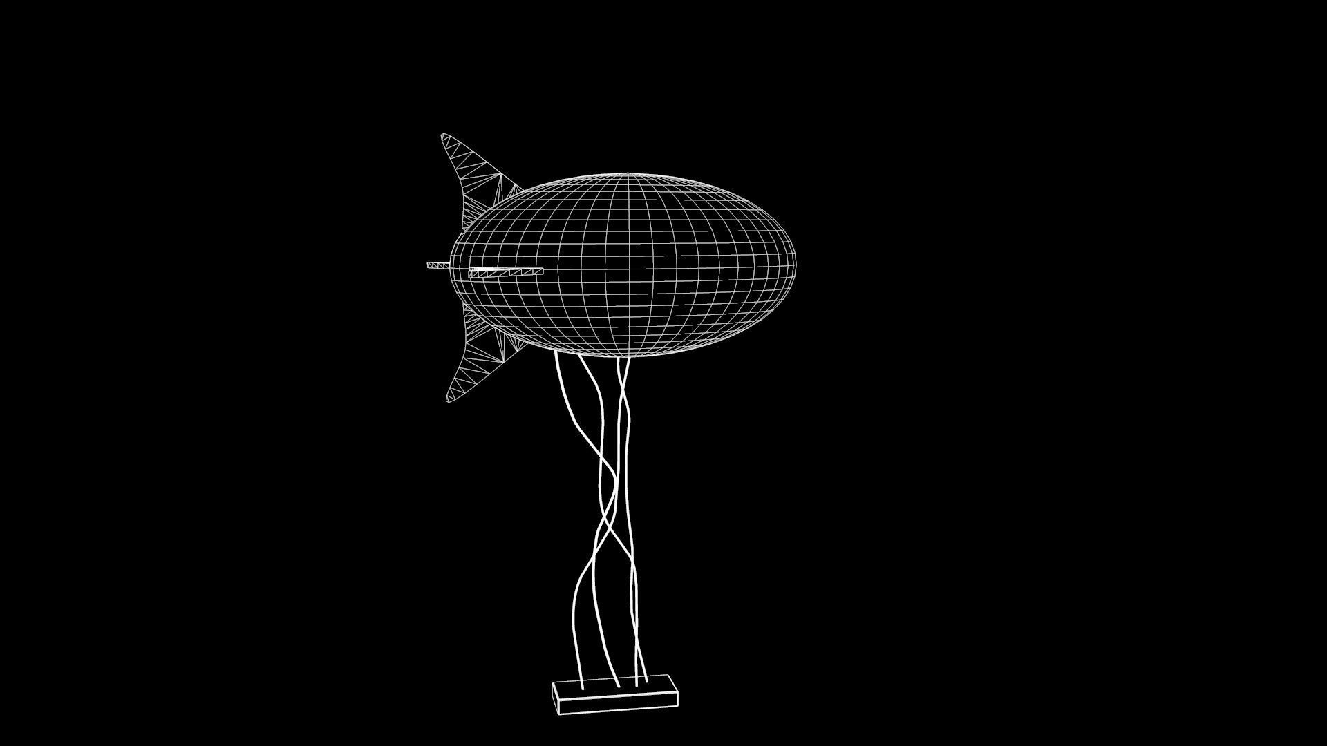 Balloon Arch Triangle flag 3D model_3