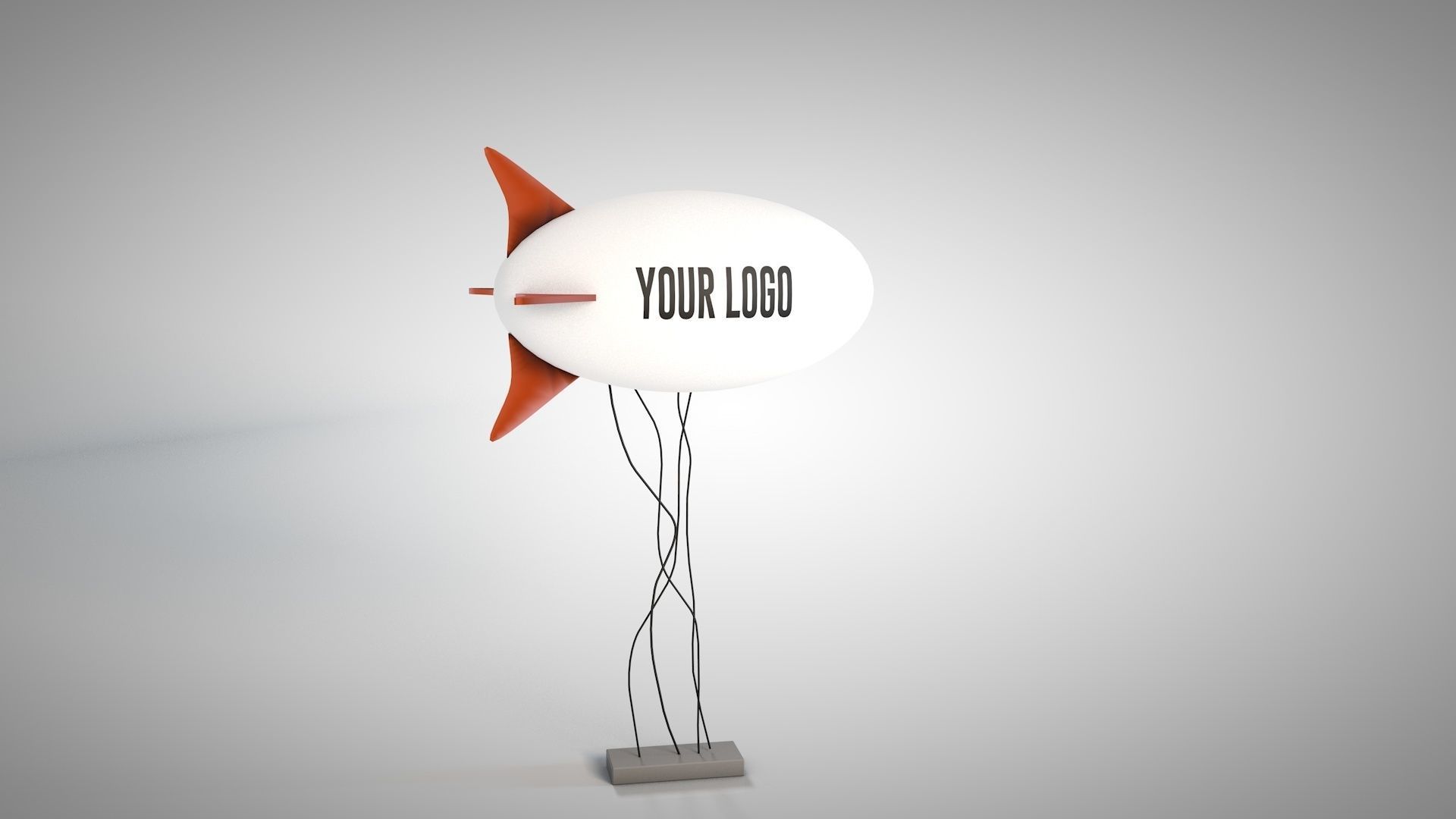 Balloon Arch Triangle flag 3D model_4