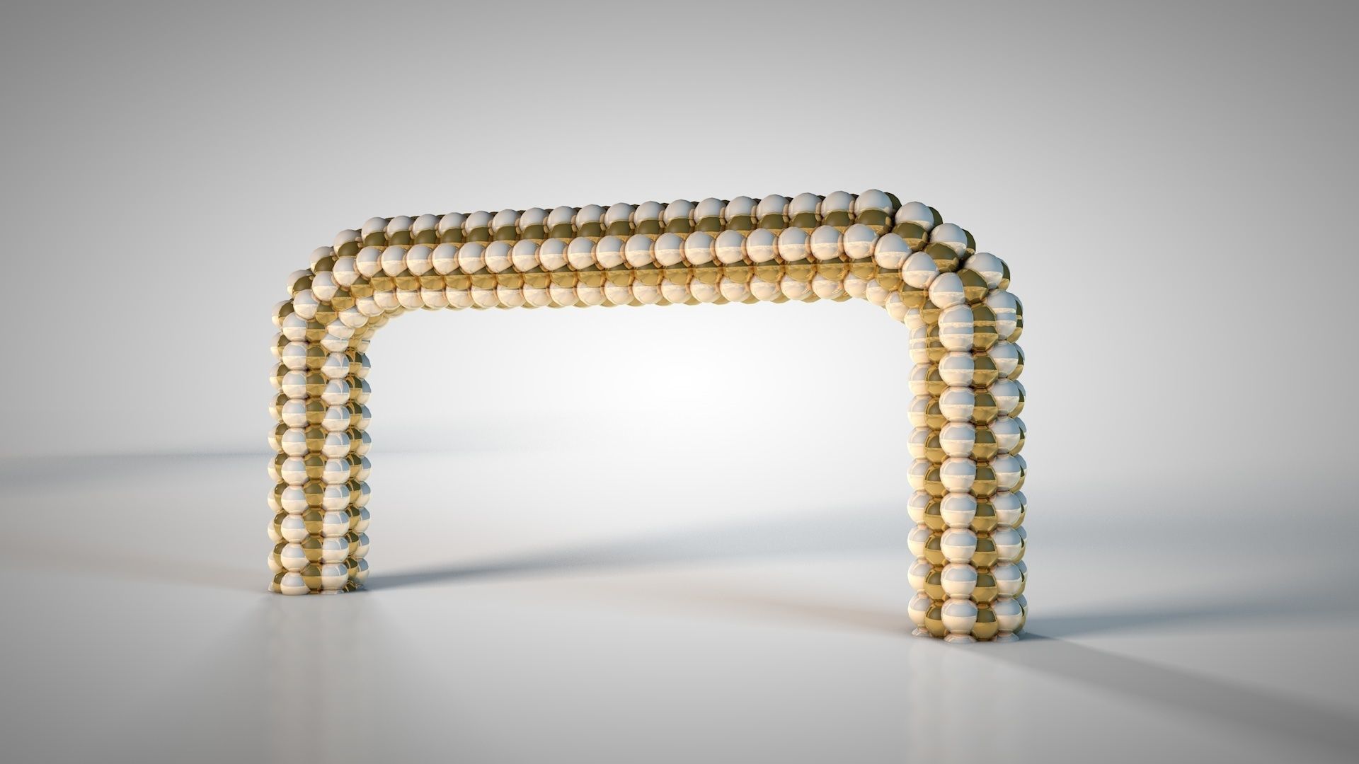 Balloon Arch Triangle flag 3D model_1