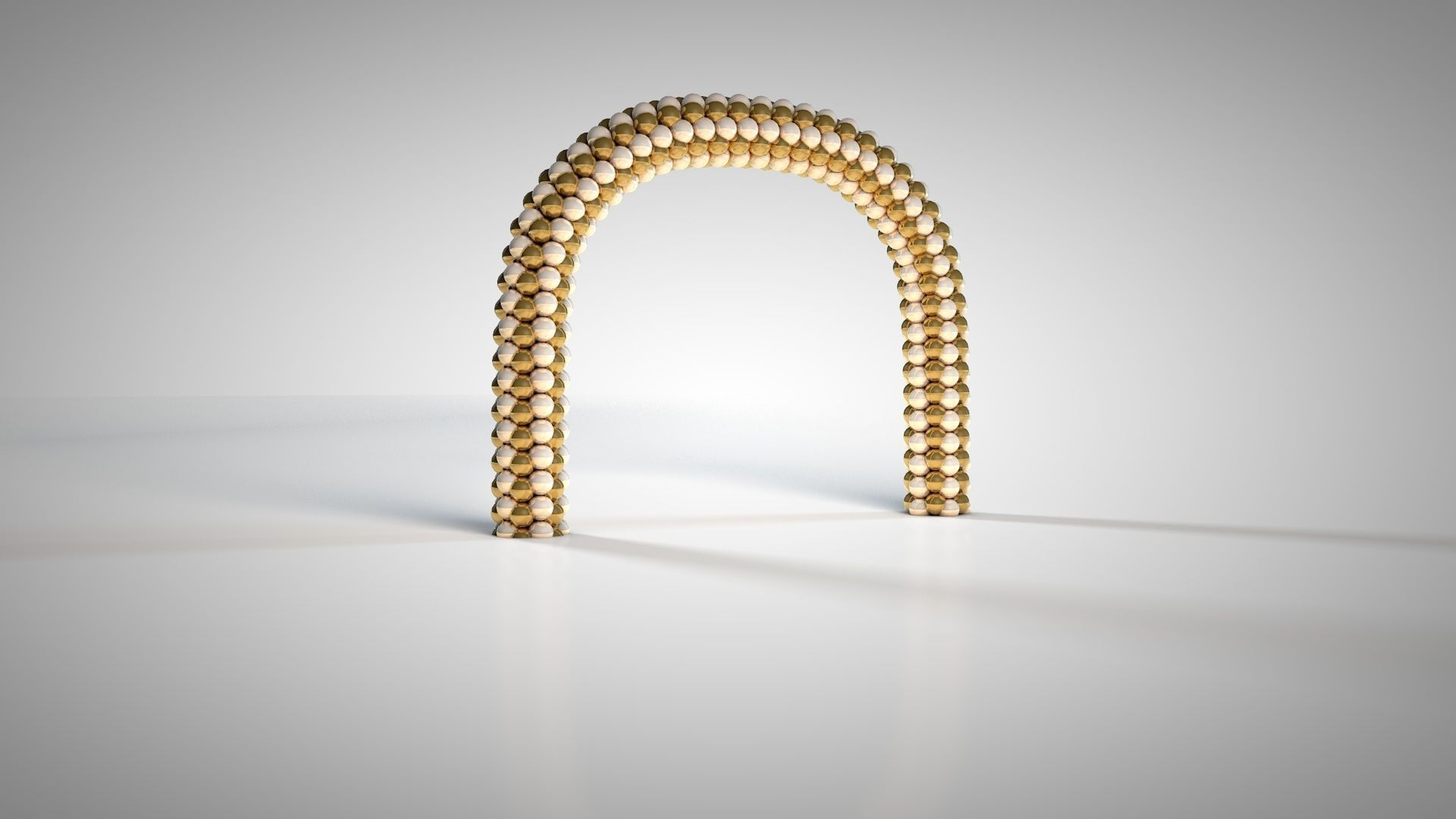 Balloon Arch Triangle flag 3D model_5