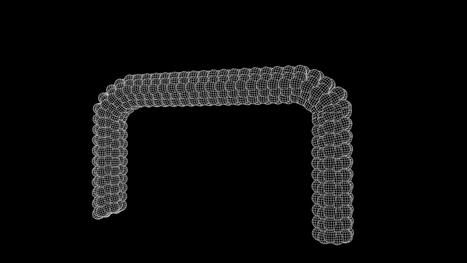 Balloon Arch Triangle flag 3D model_2