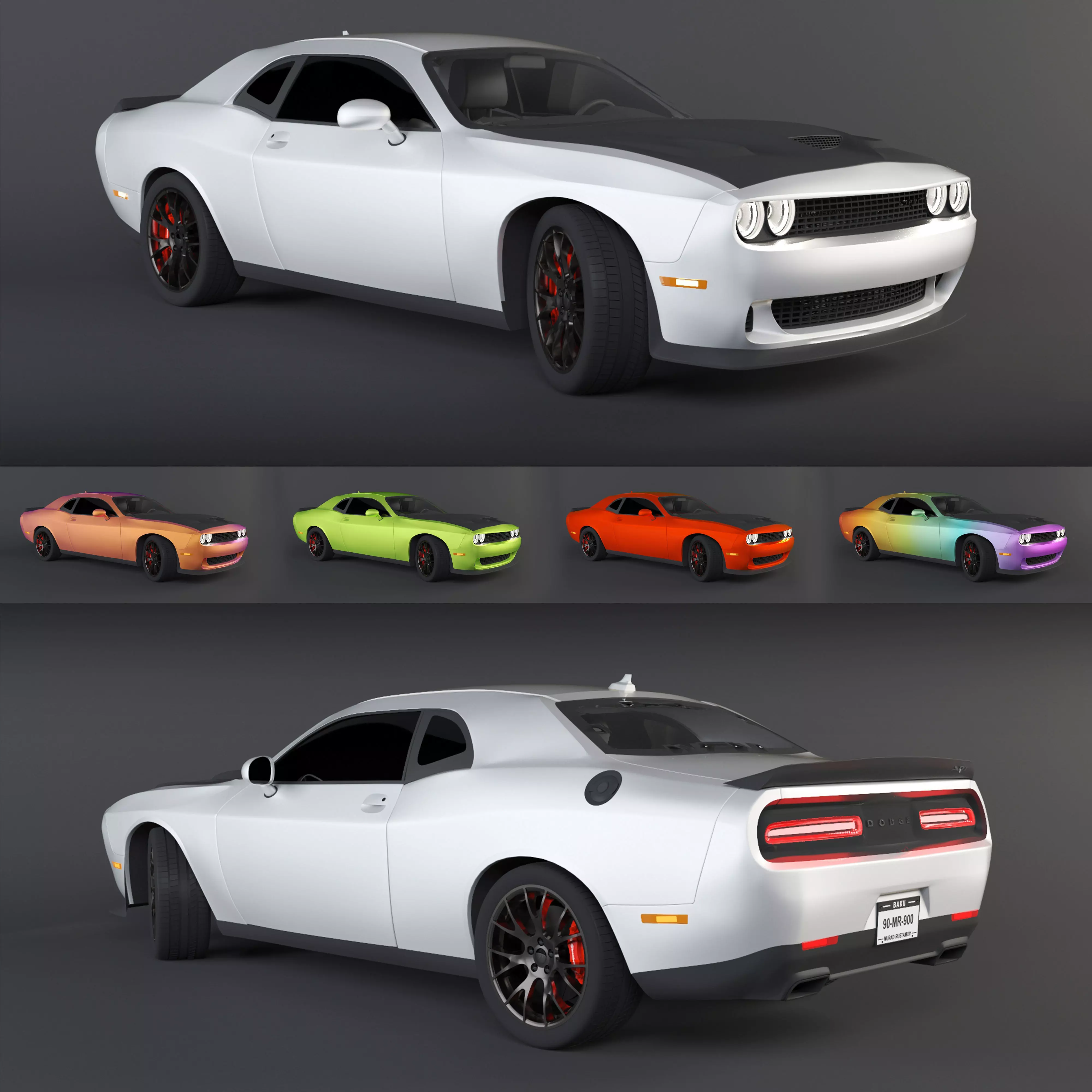 Dodge Challenger SRT Hellcat 3D model_0