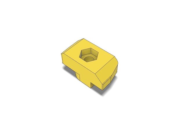 T-Nut Slot 10 Adapter to Hexagon Nut M3 3D print model 3D print model