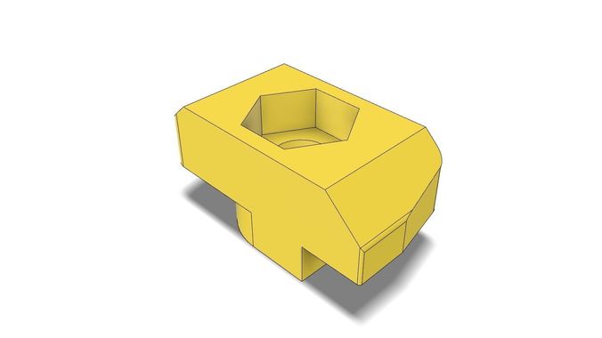 T-Nut Slot 10 Adapter to Hexagon Nut M4 3D print model 3D print model
