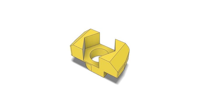 T-Nut Slot 10 Adapter to Hexagon Nut M6 3D print model 3D print model