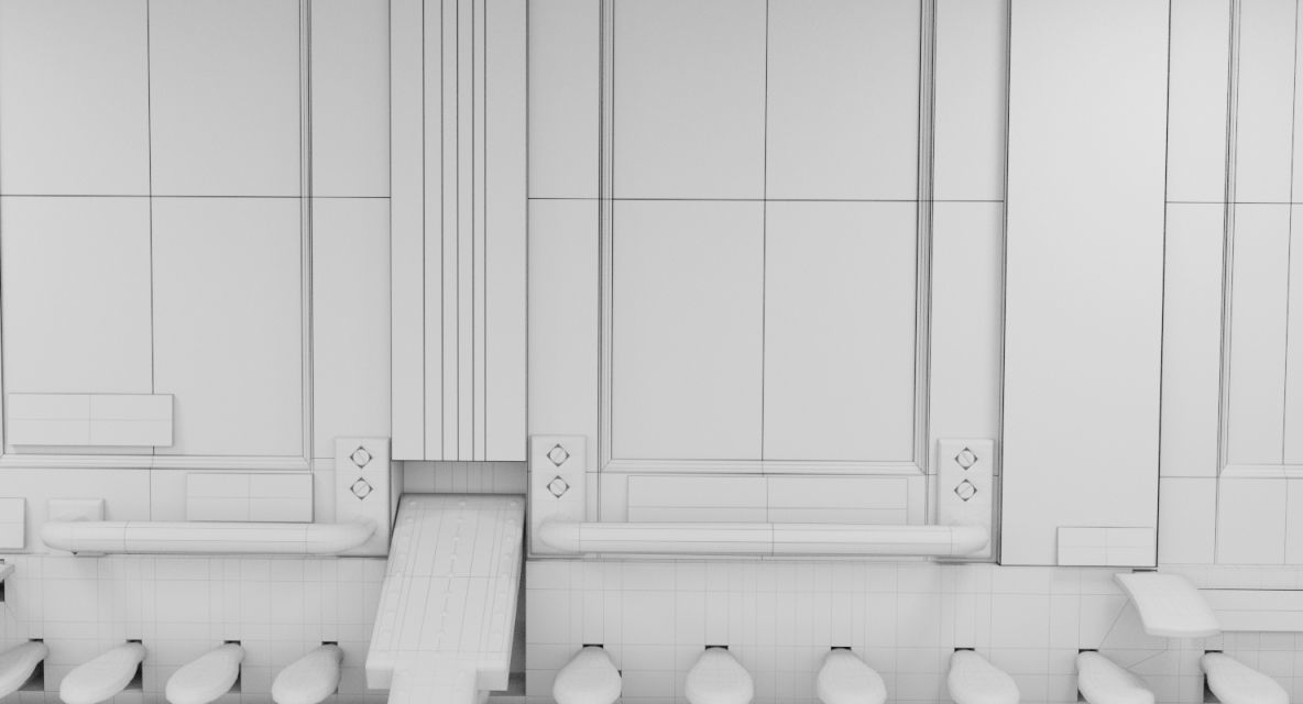 Antique cathedral pipe organ console 3D model_21