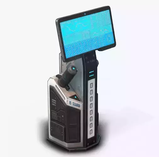 Sci Fi Terminal 02 Low Poly Low-poly 3D model Sci Fi Terminal 02 Low Poly Low-poly 3D model