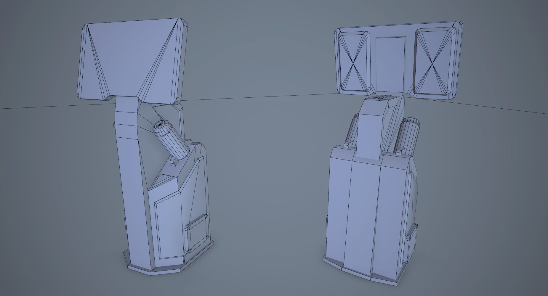 Sci Fi Terminal 02 Low Poly Low-poly 3D model_5