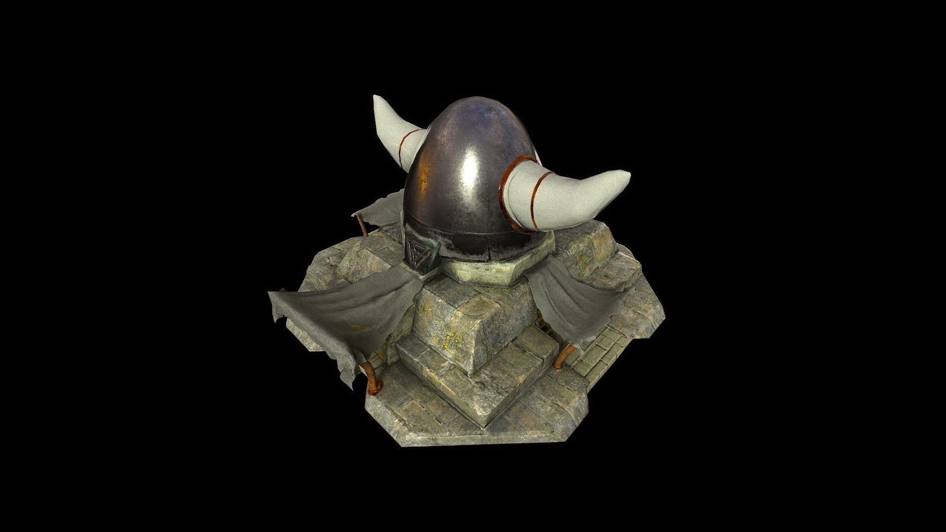 Temple of Odin Low-poly 3D model_9