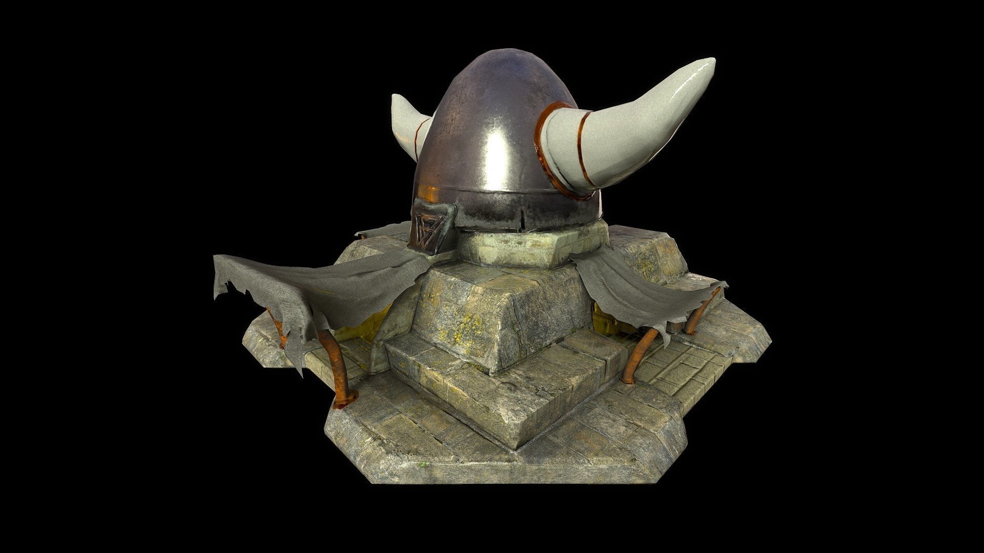 Temple of Odin Low-poly 3D model_3