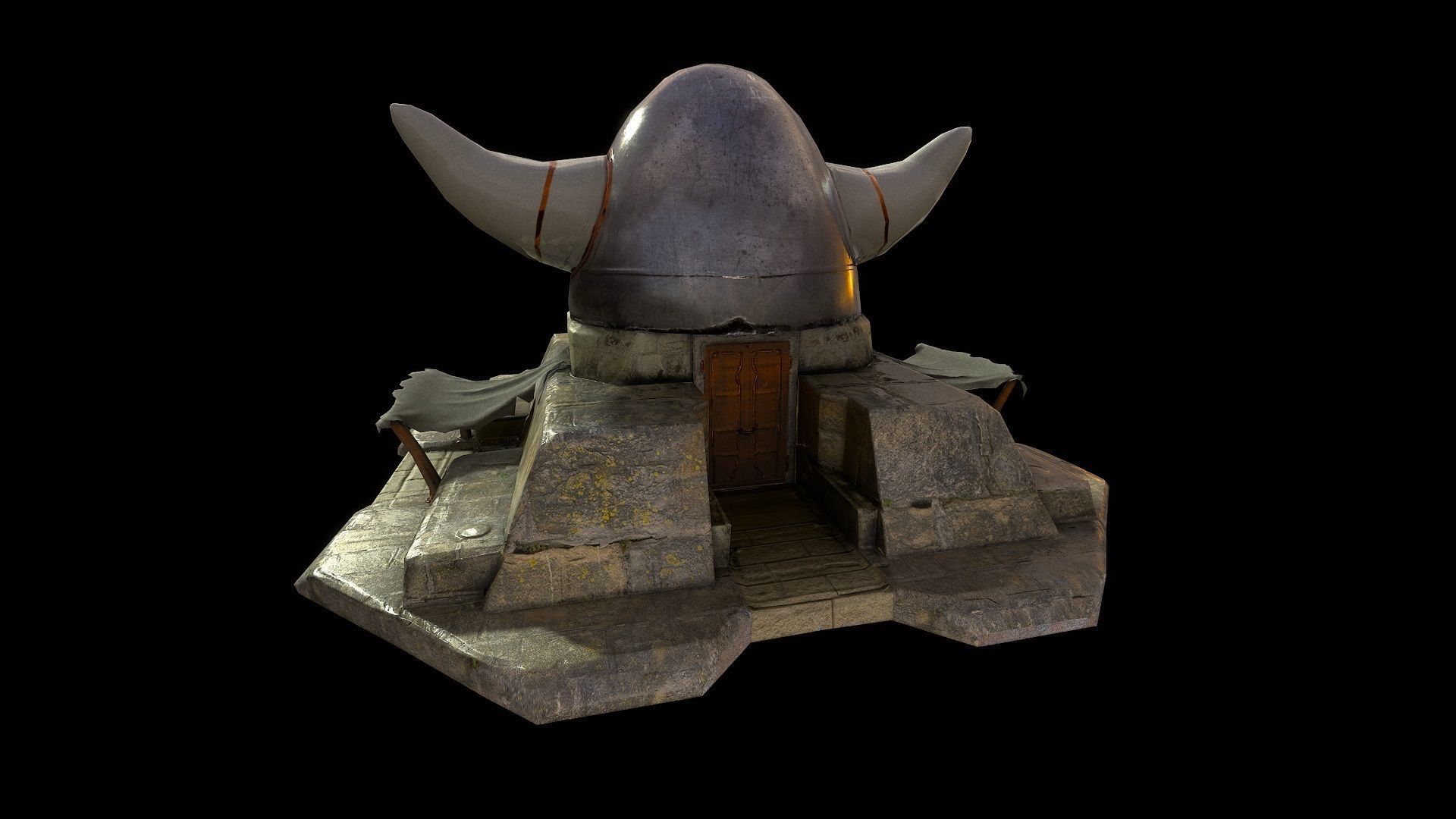 Temple of Odin Low-poly 3D model_6