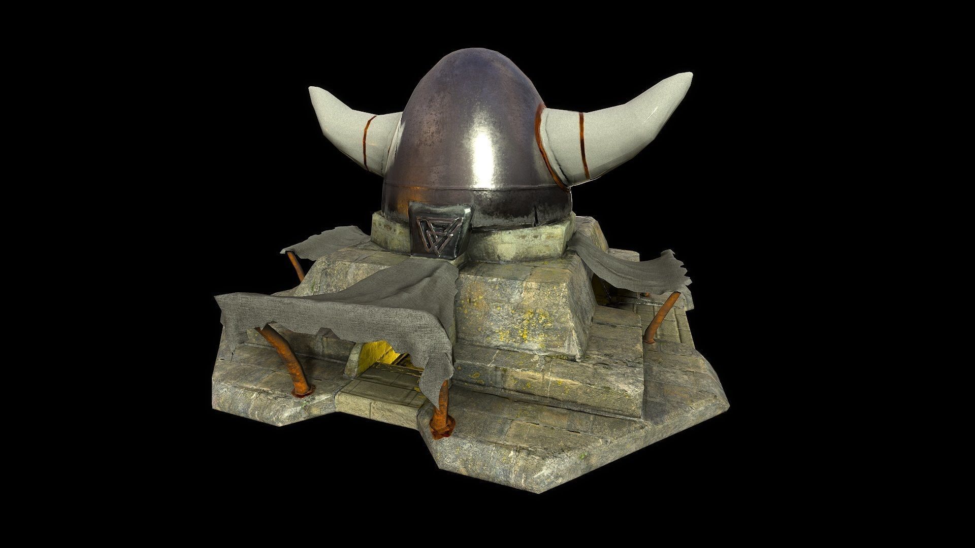 Temple of Odin Low-poly 3D model_2