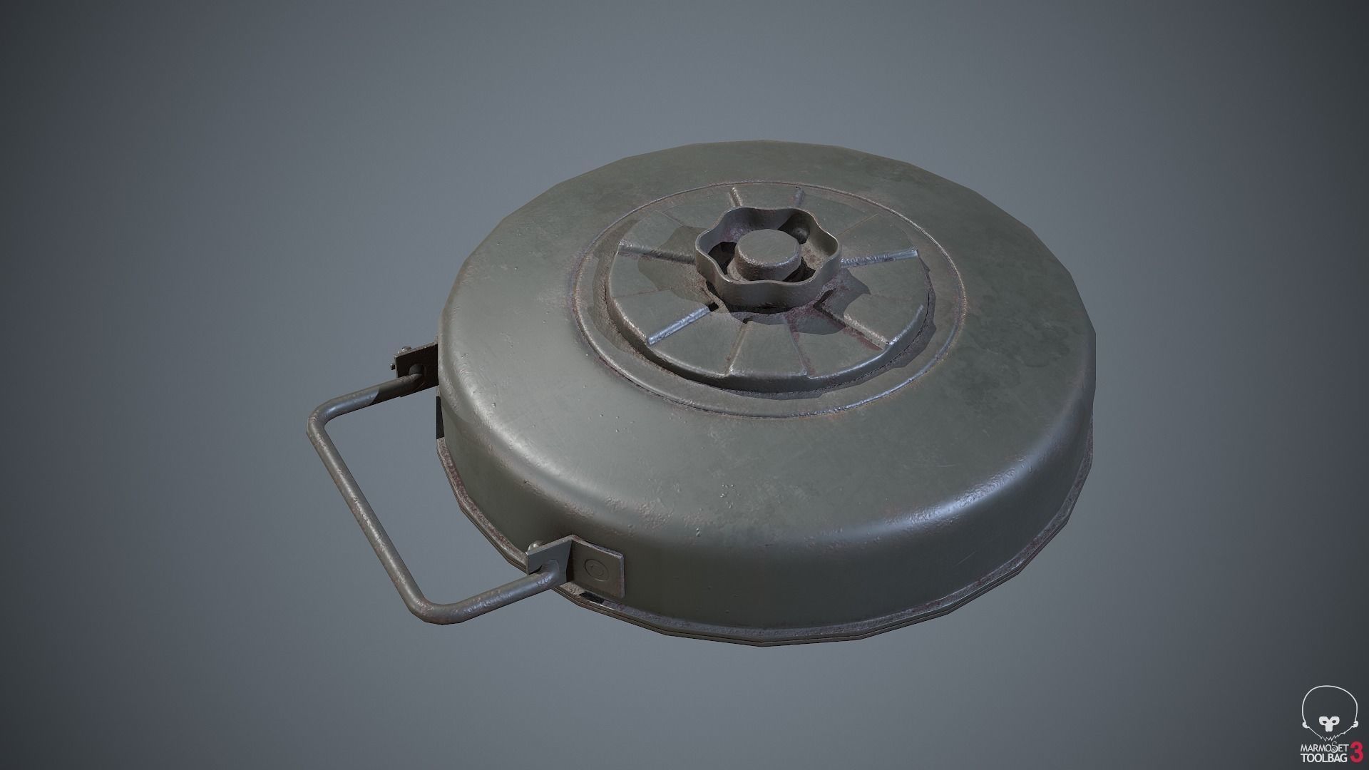 Mine German WW2 Low-poly 3D model_1