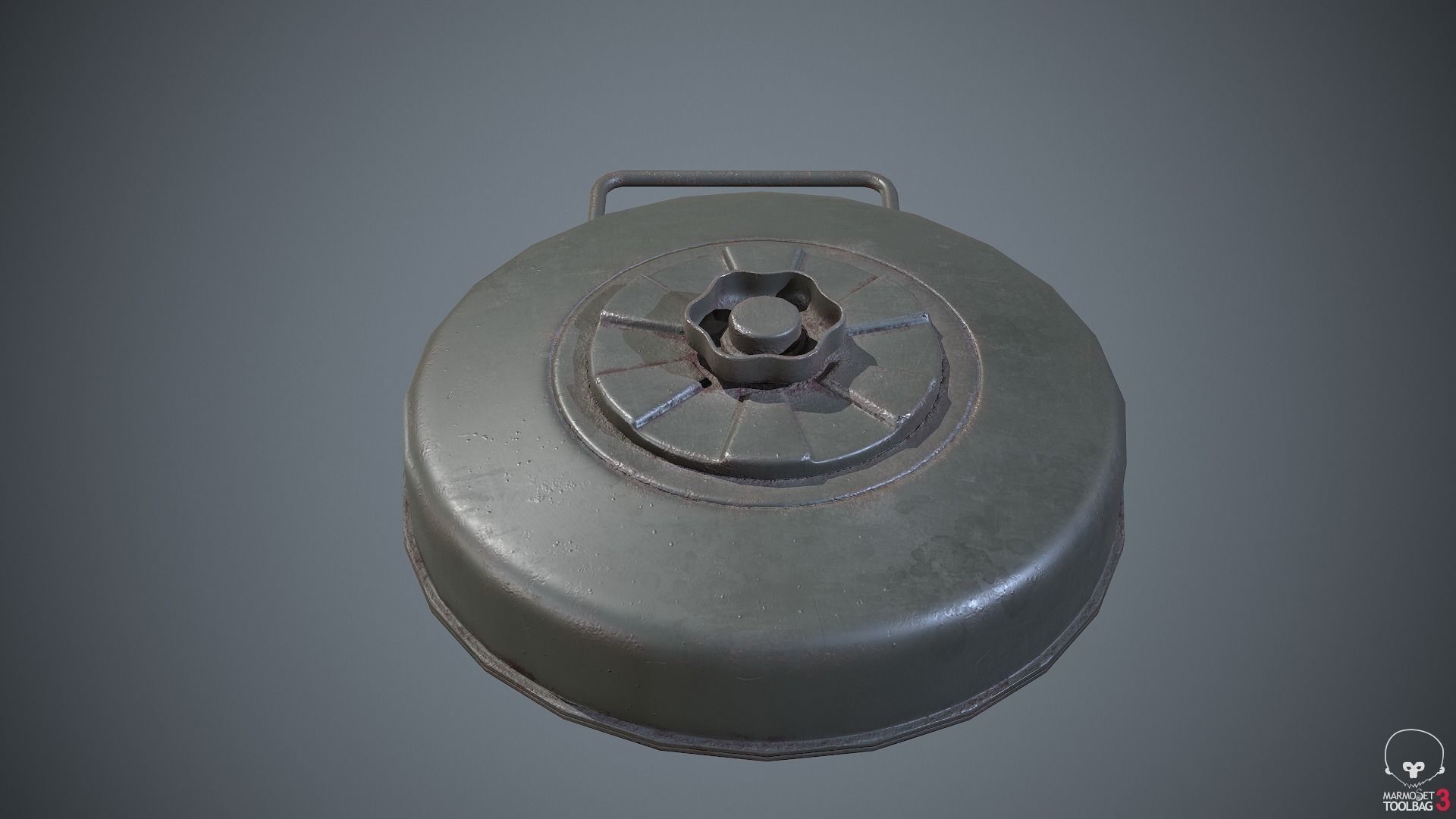 Mine German WW2 Low-poly 3D model_3