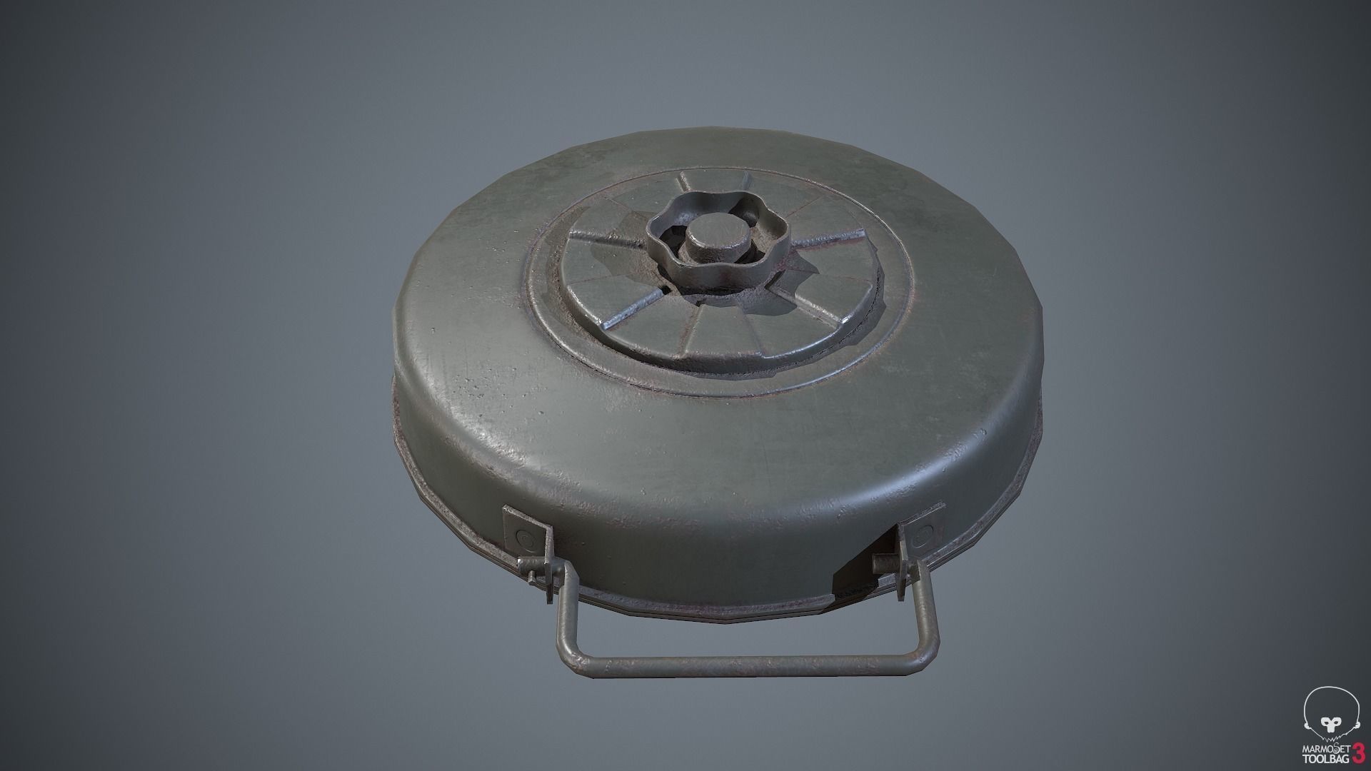 Mine German WW2 Low-poly 3D model_2