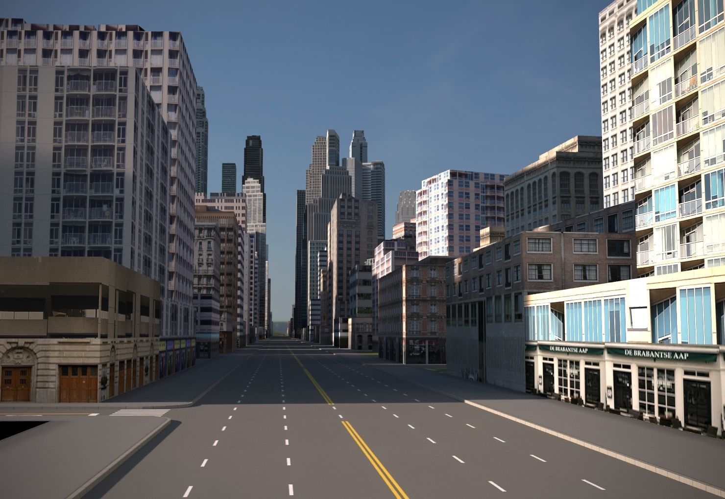 City 10 Low-poly 3D model_4