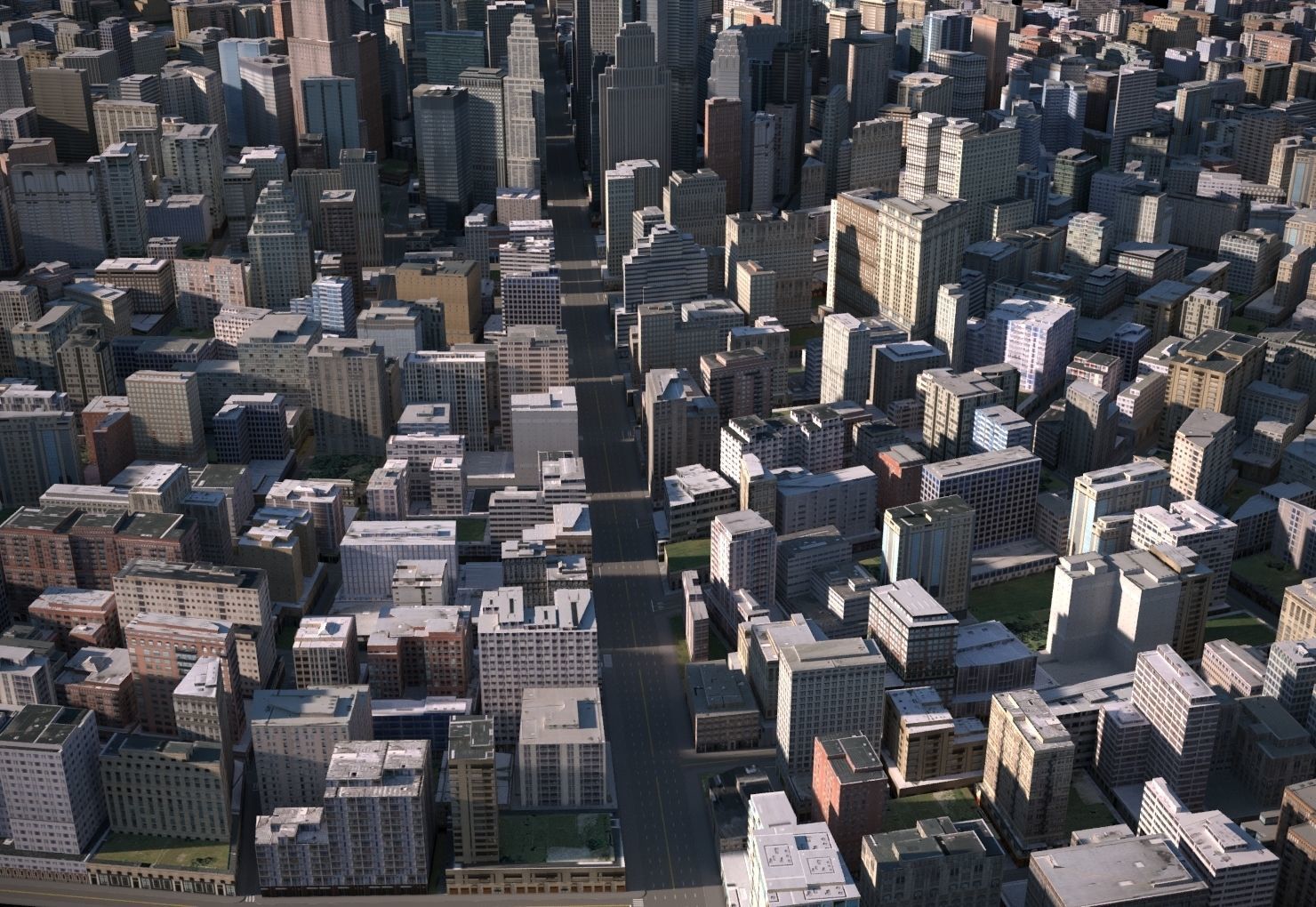 City 10 Low-poly 3D model_3