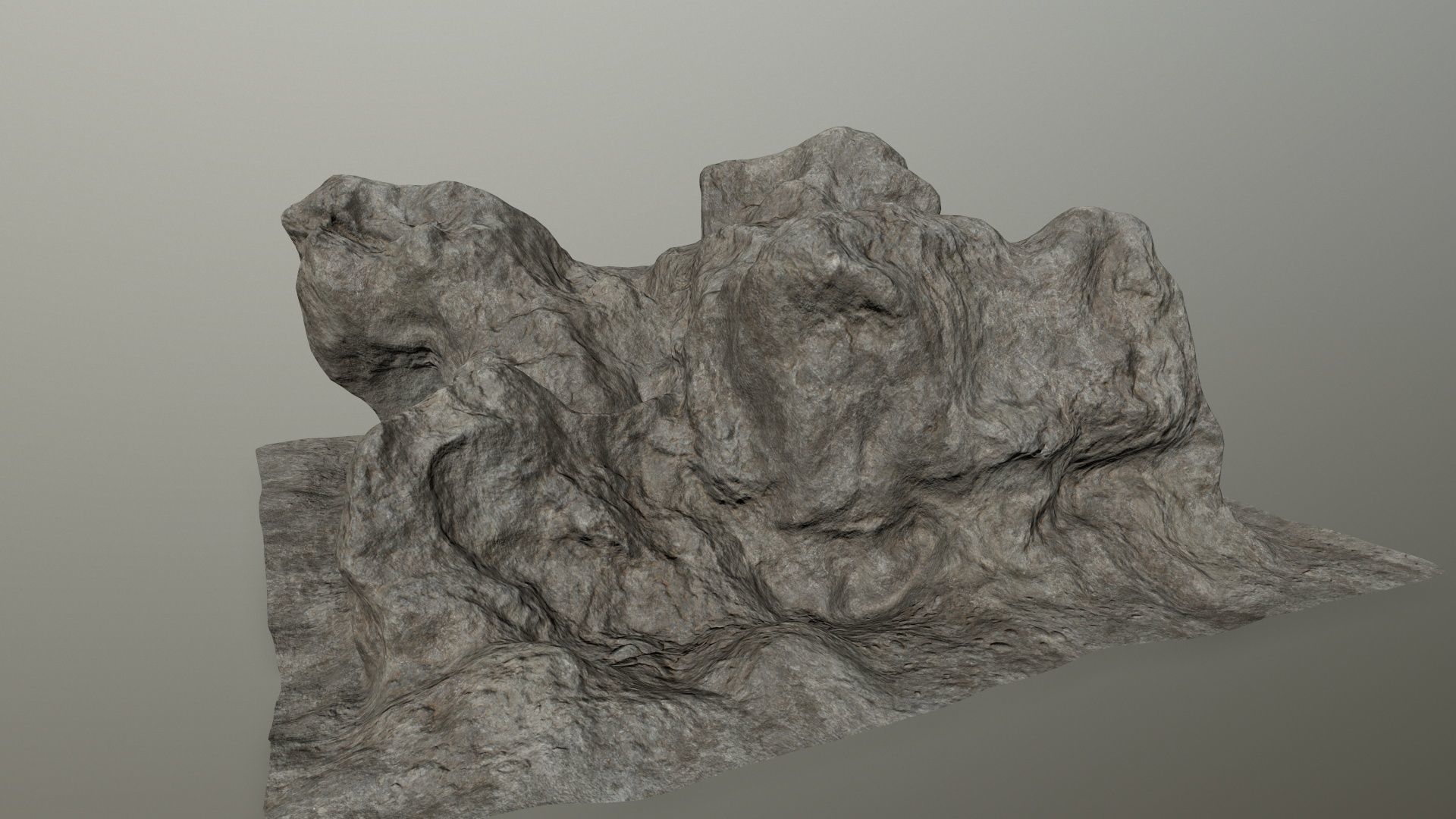 rocks two people Low-poly 3D model_6